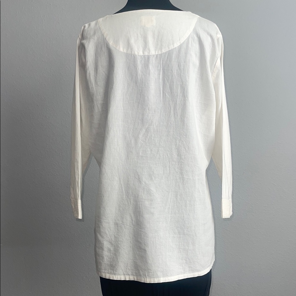 Anokhi White Women's Tunic Top 100% Cotton - Picture 7 of 8